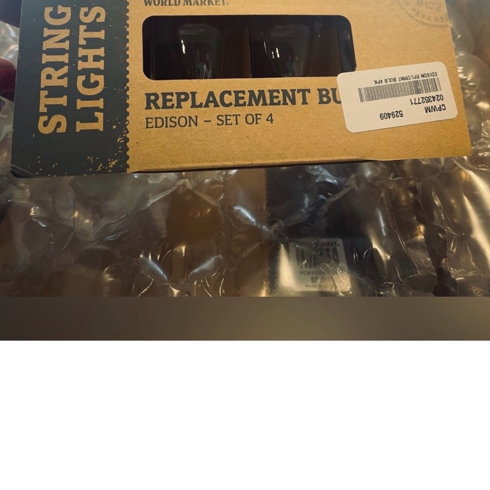 RESERVED (@timdillonmr) 4 packs of World Market Edison Replacement Bulbs (16ct)